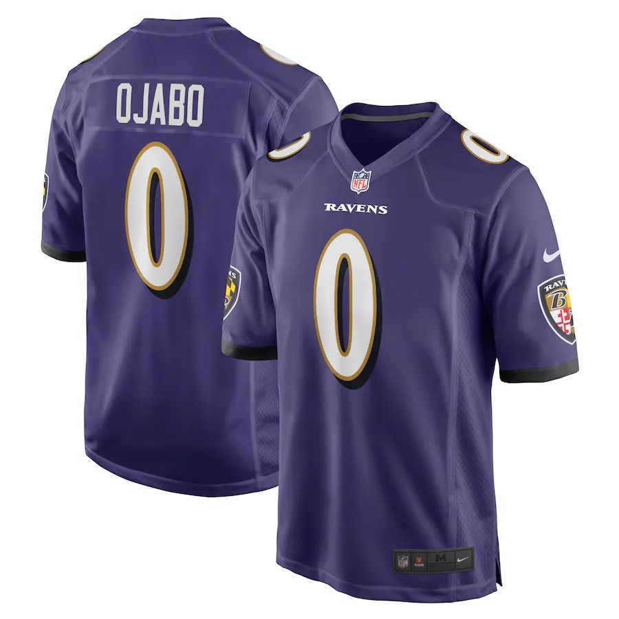 Men Baltimore Ravens #0 David Ojabo Nike Purple 2022 NFL Draft Pick Player Game Jersey->barcelona jersey->Soccer Club Jersey